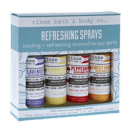 4 Pack of Mini Refreshing Sprays - wholesale rinsesoap