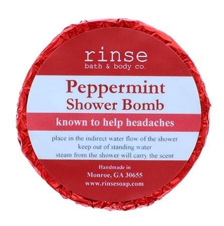 4 Pack Shower Bomb Box - Peppermint - wholesale rinsesoap
