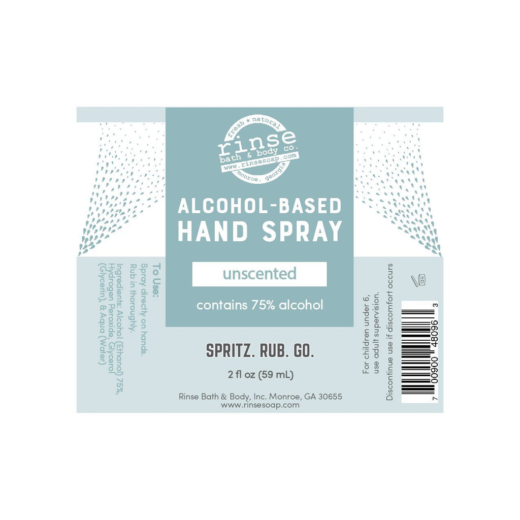 Alcohol-Based Hand Spray - Unscented - wholesale rinsesoap