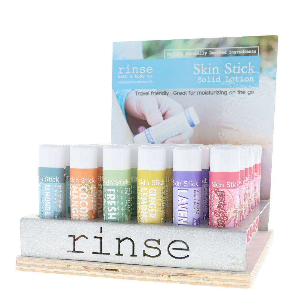 Skin Stick Display - Filled (6 flavor) - Rinse Bath & Body Wholesale