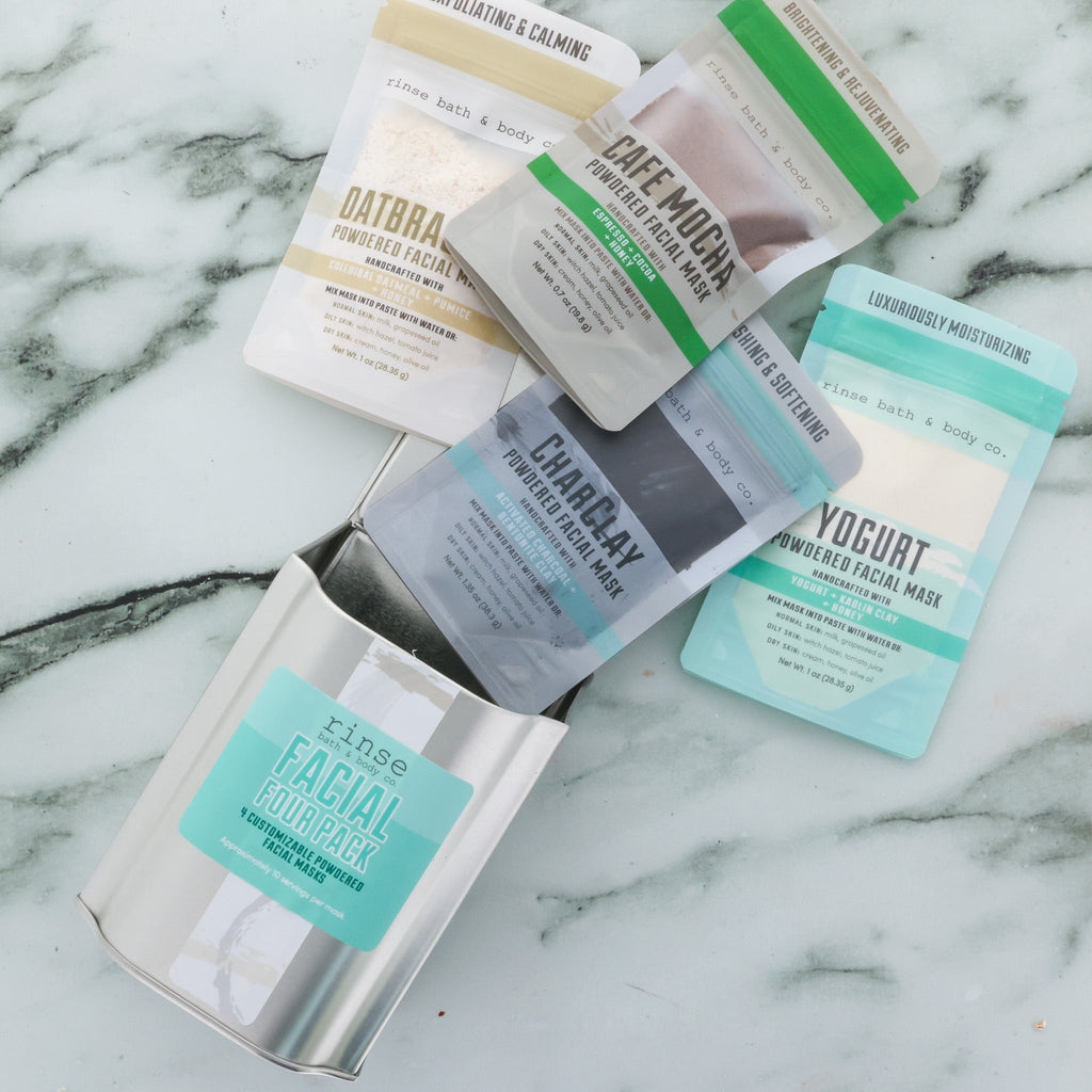 Facial Mask 4 Pack Tin - Rinse Bath & Body Wholesale