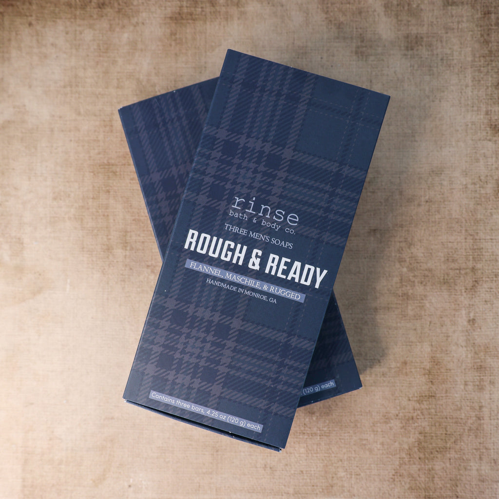 Rough & Ready Men's Soap Box (3 Bars) - Rinse Bath & Body Wholesale