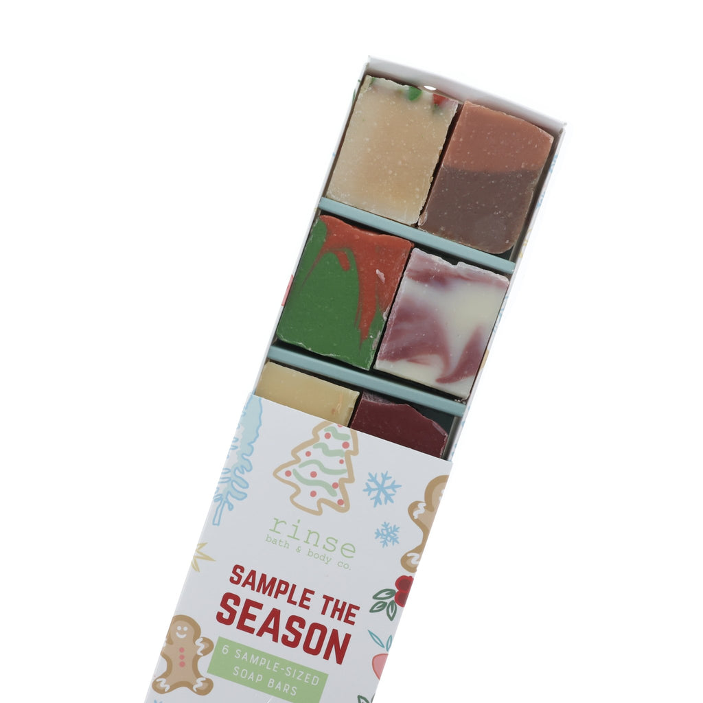 Sample the Season Holiday Sampler Soap Box (6 Half Bars) - Rinse Bath & Body Wholesale