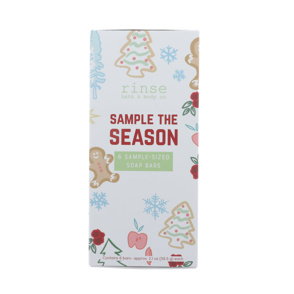 Sample the Season Holiday Sampler Soap Box (6 Half Bars) - Rinse Bath & Body Wholesale