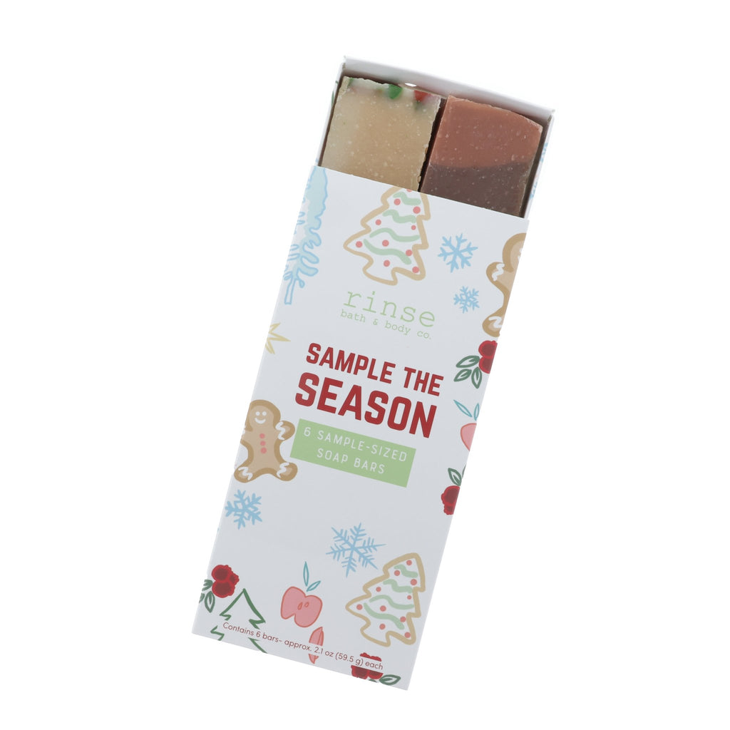 Sample the Season Holiday Sampler Soap Box (6 Half Bars) - Rinse Bath & Body Wholesale