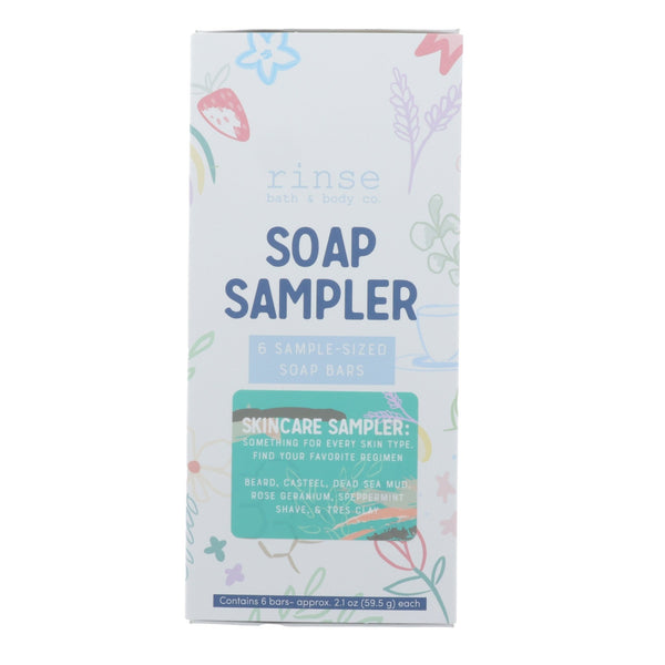 Skincare Soap Sampler Box (6 Half Bars) - Rinse Bath & Body Wholesale