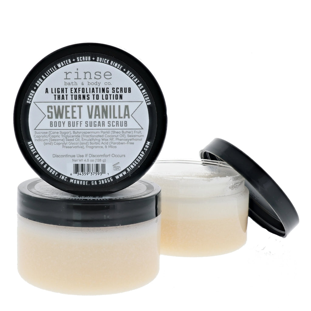 Sweet Vanilla Body Buff - Rinse Bath & Body Wholesale