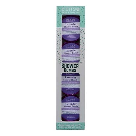 4 Pack Shower Bomb Box - Lavender - wholesale rinsesoap