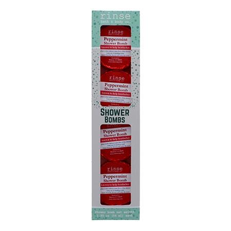 4 Pack Shower Bomb Box - Peppermint - wholesale rinsesoap