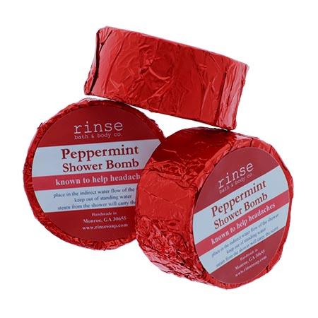 4 Pack Shower Bomb Box - Peppermint - wholesale rinsesoap