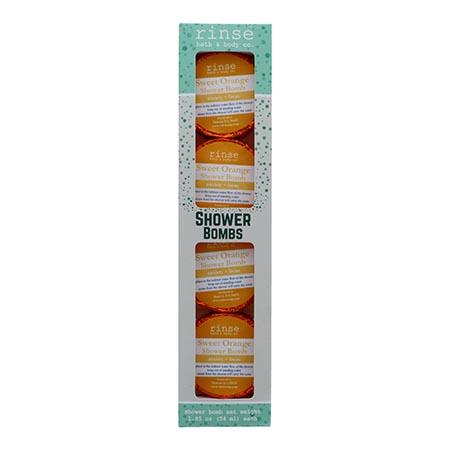 4 Pack Shower Bomb Box - Sweet Orange - wholesale rinsesoap