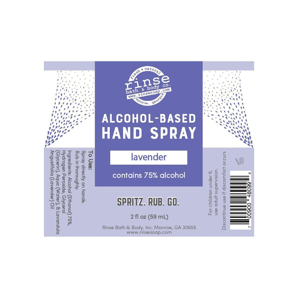 Alcohol-Based Hand Spray - Lavender - wholesale rinsesoap
