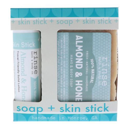 Almond & Honey Soap + Skin Stick Box - wholesale rinsesoap