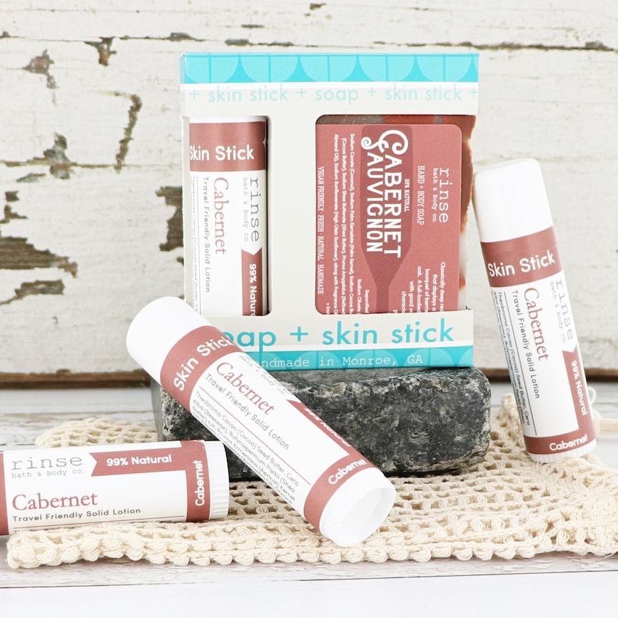 Cabernet Soap + Skin Stick Box - wholesale rinsesoap