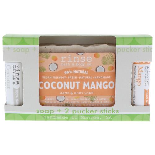 Coconut Mango Soap + Pucker Stick Box - wholesale rinsesoap