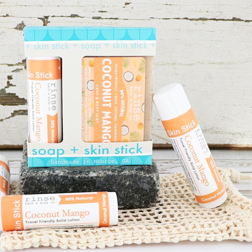 Coconut Mango Soap + Skin Stick Box - wholesale rinsesoap