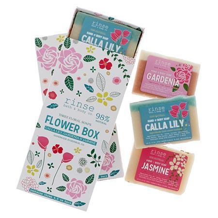 Flower Box Soaps (3 bars) - wholesale rinsesoap