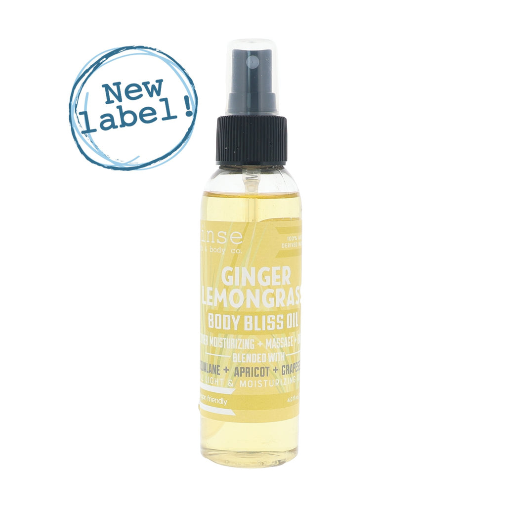 Ginger Lemongrass Body Bliss Oil - Rinse Bath & Body Wholesale