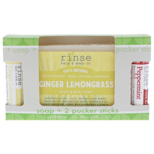 Ginger Lemongrass Soap + Pucker Stick Box - wholesale rinsesoap