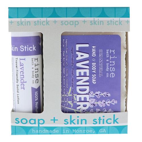 Lavender Soap + Skin Stick Box - wholesale rinsesoap