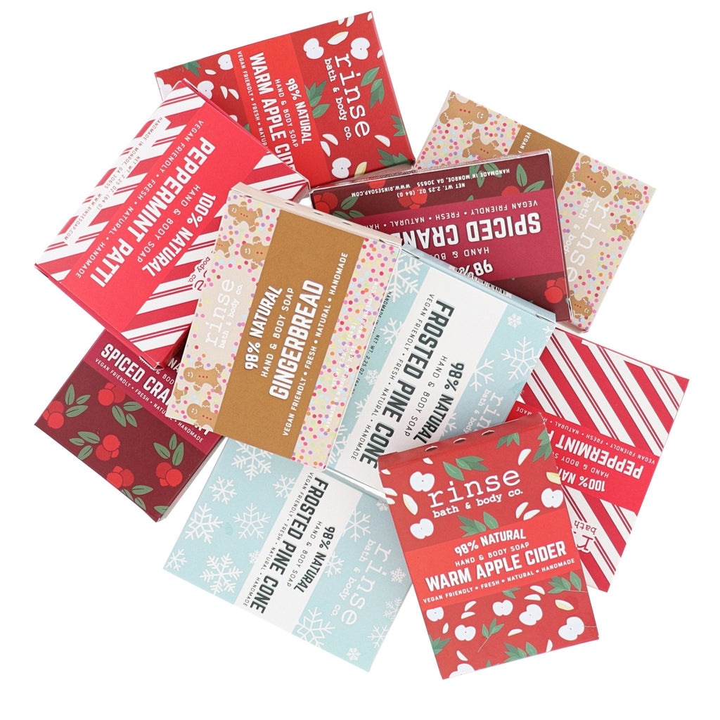 Mini Holiday Bars - 48 Assorted (10- FP, PATTI, SPCR; 9-GB, WAC) - wholesale rinsesoap