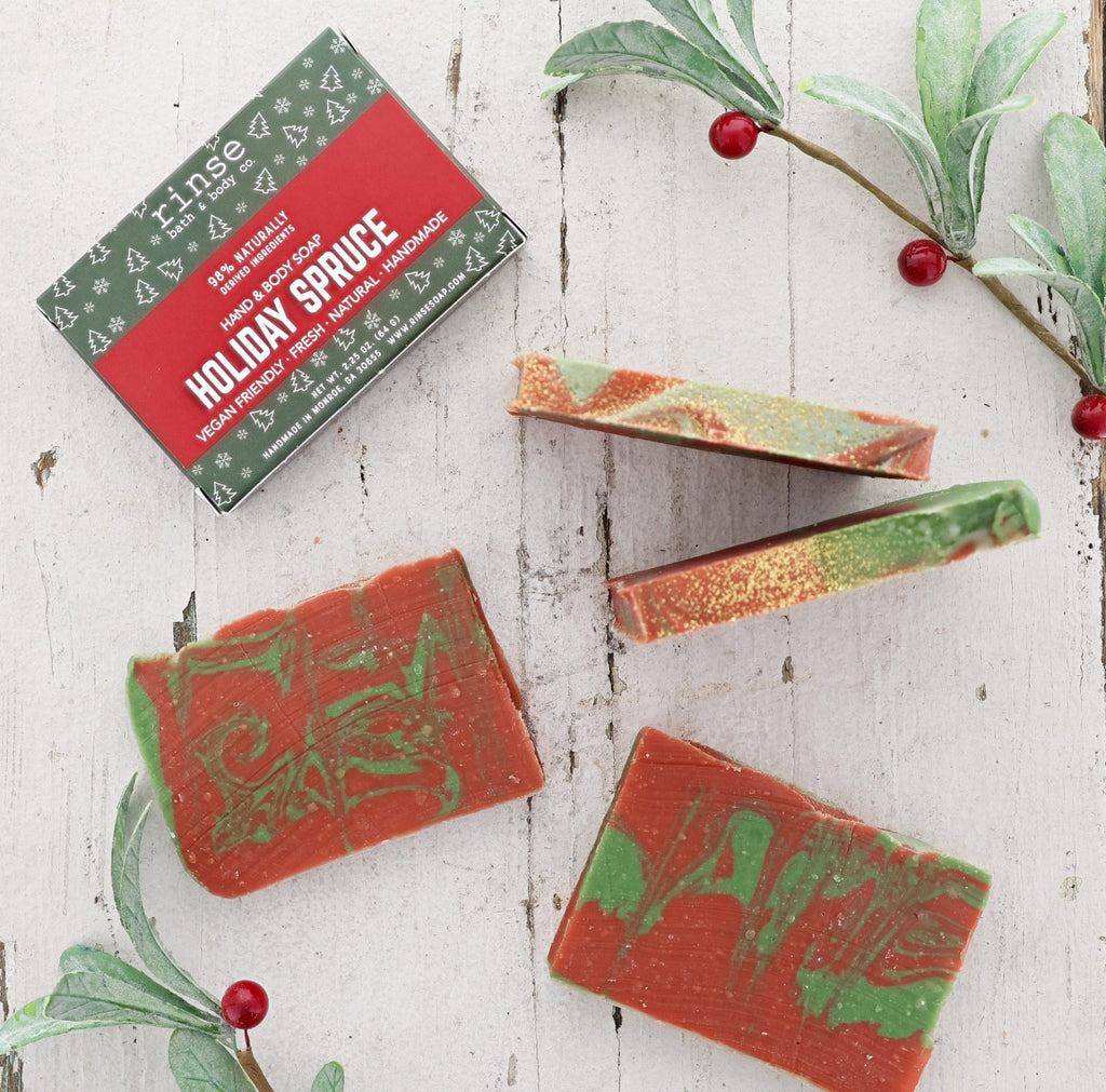 Mini Holiday Spruce Soap - wholesale rinsesoap