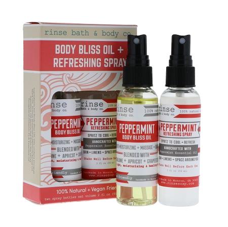 Peppermint Body Bliss Oil & Refreshing Spray 2 Pack - wholesale rinsesoap