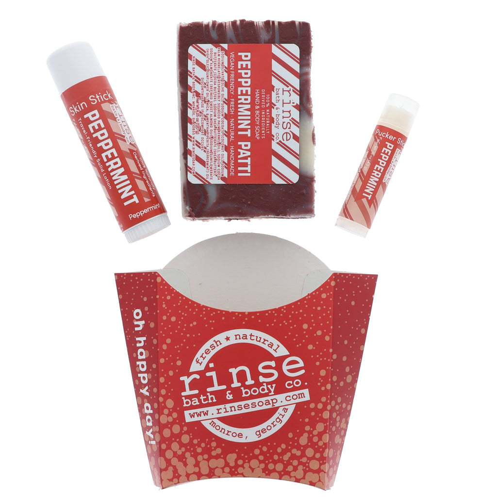 Peppermint Patti Fry Box Bundle - Rinse Bath & Body Wholesale