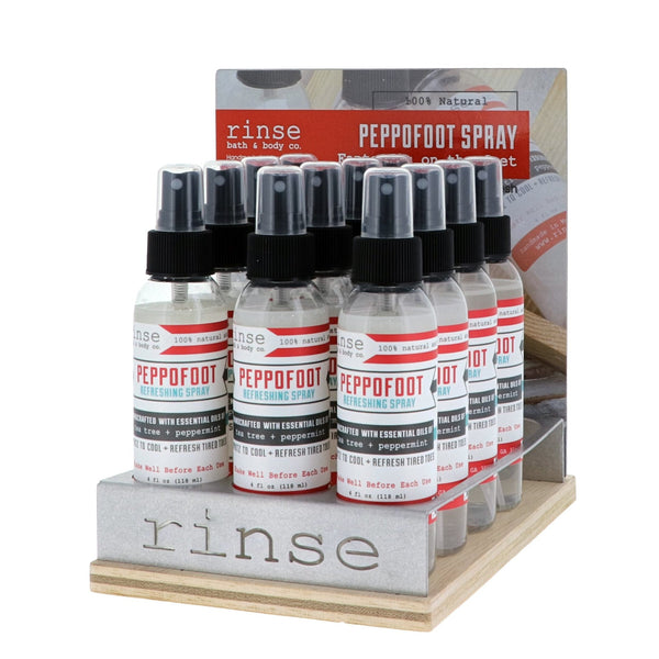 Peppofoot Spray Display - Filled - wholesale rinsesoap