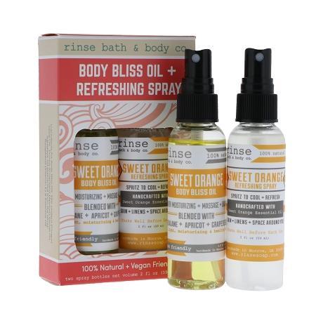 Sweet Orange Body Bliss Oil & Refreshing Spray 2 Pack - wholesale rinsesoap