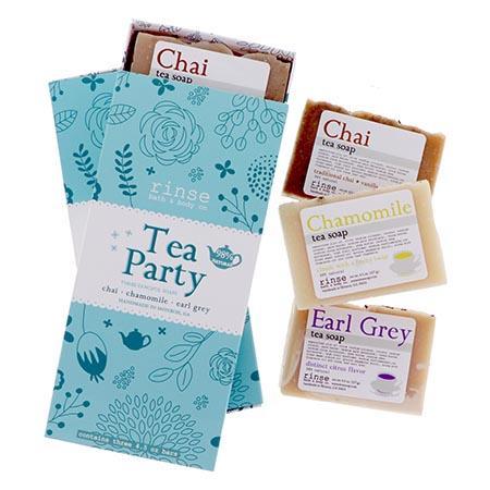 Tea Party Soap Box (3 bars) - wholesale rinsesoap